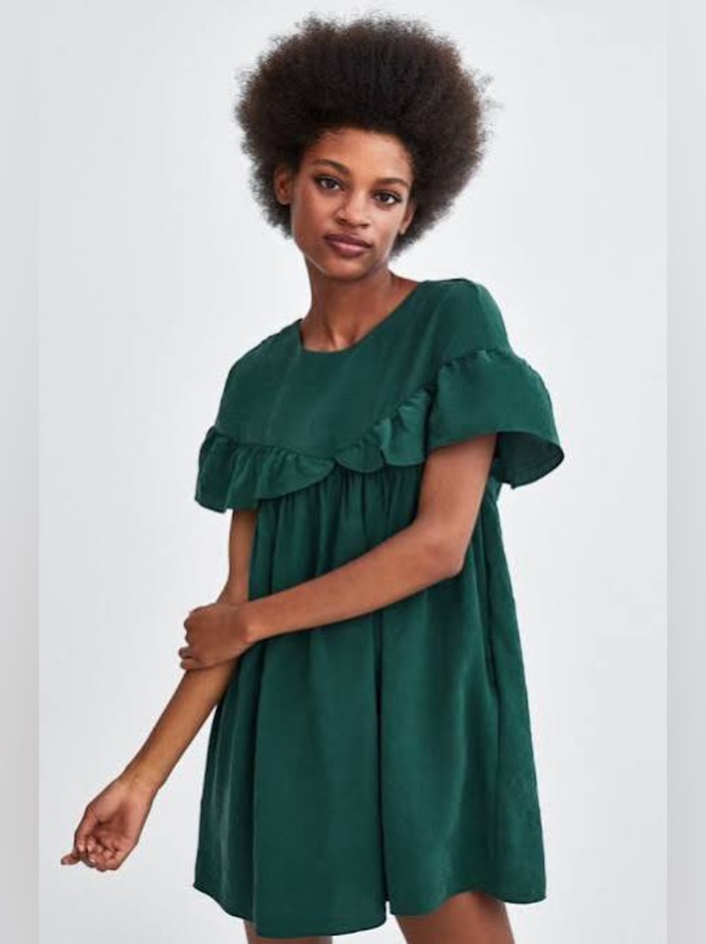 Zara trf collection Emerald green oversized pocket shorts romper/jumpsuit| - Picture 2 of 12